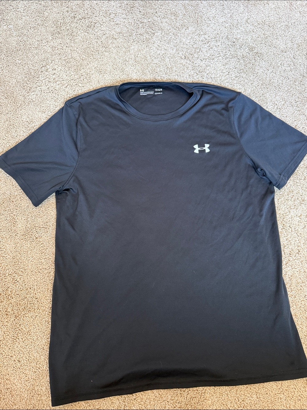 Under Armour Black Short Sleeve Crewneck Tee with Small Logo